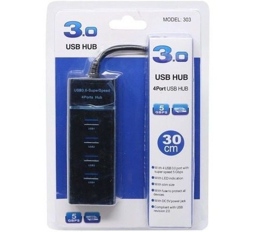 6646749993d1e0a1ff0e08eef278dafb.jpg 4 Port 3.0 USB Hub -USB Data Hub With Cable