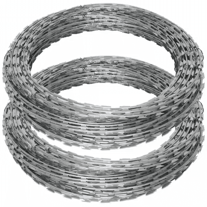 Stainless electric fence razor wire