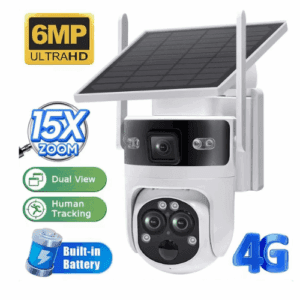 Ubox Dual Lense Solar Camera 15x Optical Zoom